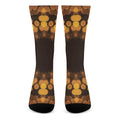 Yellow Spot Kaleidoscope Print Crew Socks