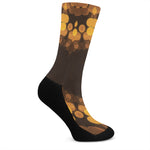 Yellow Spot Kaleidoscope Print Crew Socks
