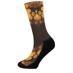 Yellow Spot Kaleidoscope Print Crew Socks