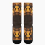 Yellow Spot Kaleidoscope Print Crew Socks