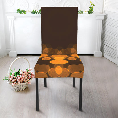 Yellow Spot Kaleidoscope Print Dining Chair Slipcover