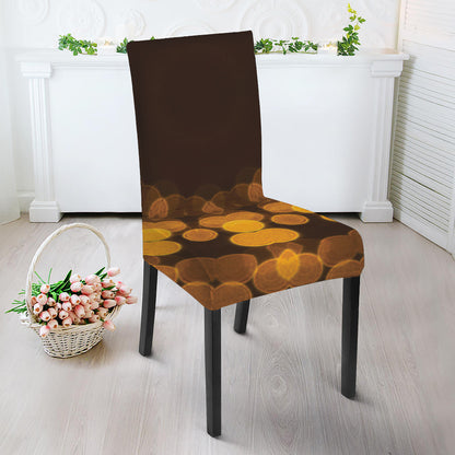 Yellow Spot Kaleidoscope Print Dining Chair Slipcover