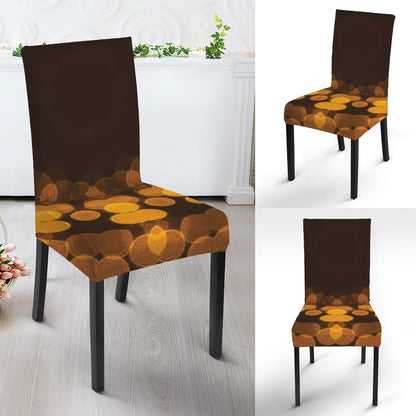 Yellow Spot Kaleidoscope Print Dining Chair Slipcover