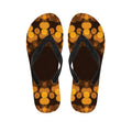Yellow Spot Kaleidoscope Print Flip Flops