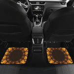Yellow Spot Kaleidoscope Print Front and Back Car Floor Mats