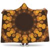 Yellow Spot Kaleidoscope Print Hooded Blanket