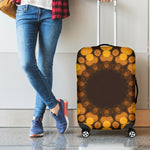 Yellow Spot Kaleidoscope Print Luggage Cover