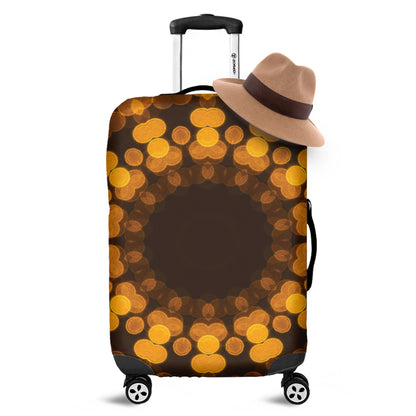 Yellow Spot Kaleidoscope Print Luggage Cover