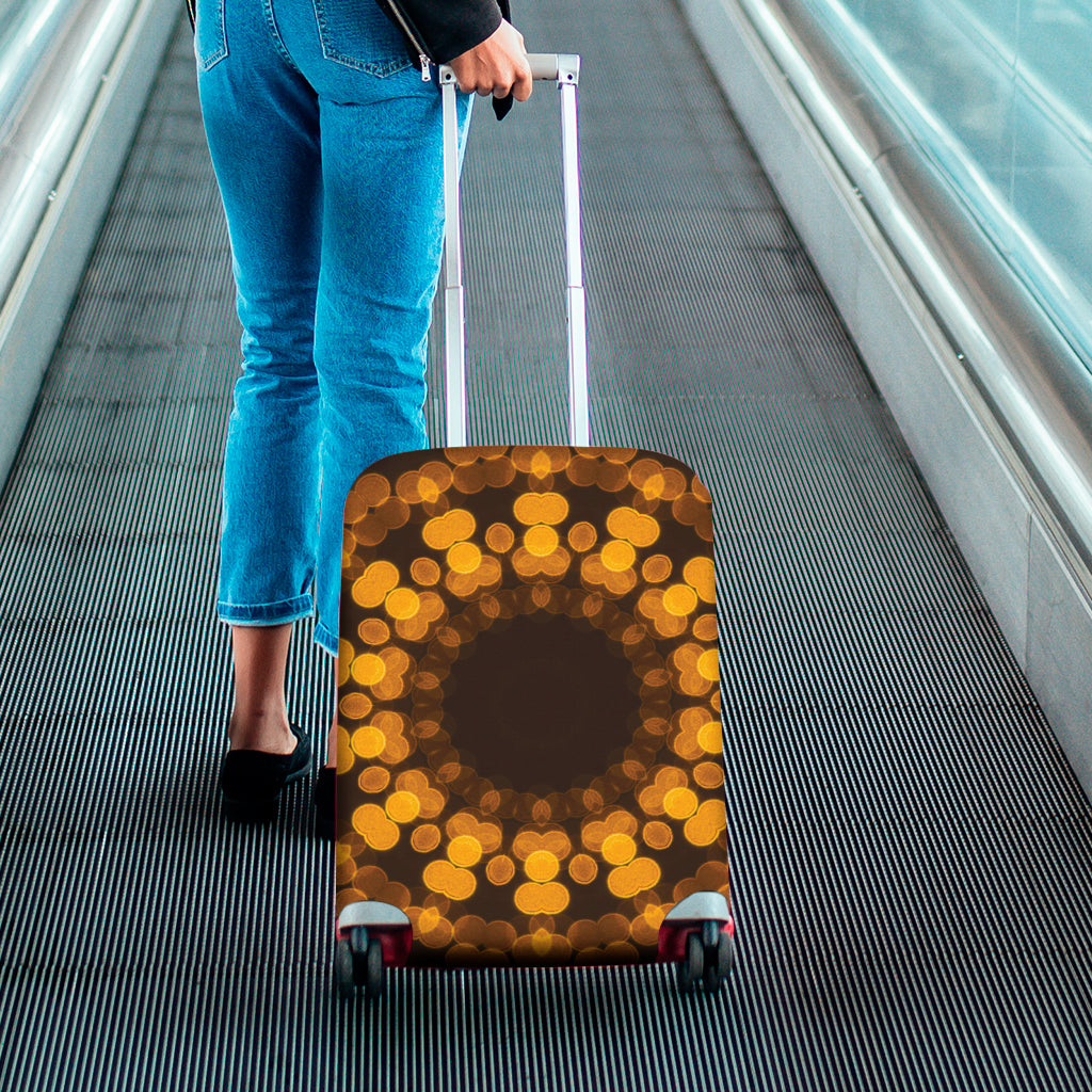 Yellow Spot Kaleidoscope Print Luggage Cover