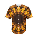 Yellow Spot Kaleidoscope Print Men's Baseball Jersey