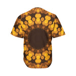 Yellow Spot Kaleidoscope Print Men's Baseball Jersey