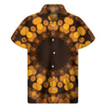 Yellow Spot Kaleidoscope Print Men's Short Sleeve Shirt