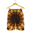 Yellow Spot Kaleidoscope Print Men's Shorts