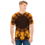 Yellow Spot Kaleidoscope Print Men's T-Shirt