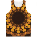 Yellow Spot Kaleidoscope Print Men's Tank Top