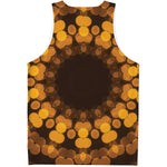 Yellow Spot Kaleidoscope Print Men's Tank Top