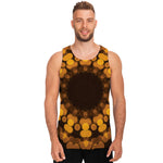 Yellow Spot Kaleidoscope Print Men's Tank Top
