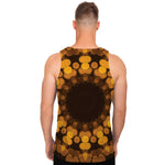 Yellow Spot Kaleidoscope Print Men's Tank Top