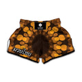 Yellow Spot Kaleidoscope Print Muay Thai Boxing Shorts