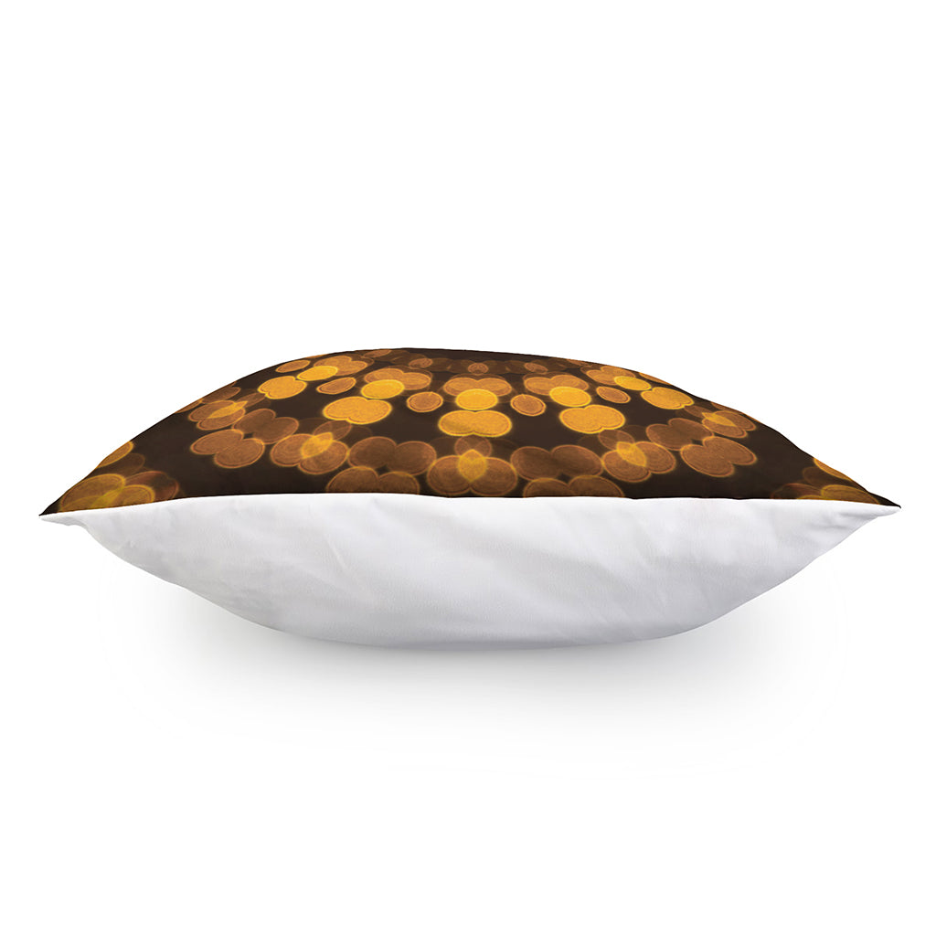 Yellow Spot Kaleidoscope Print Pillow Cover