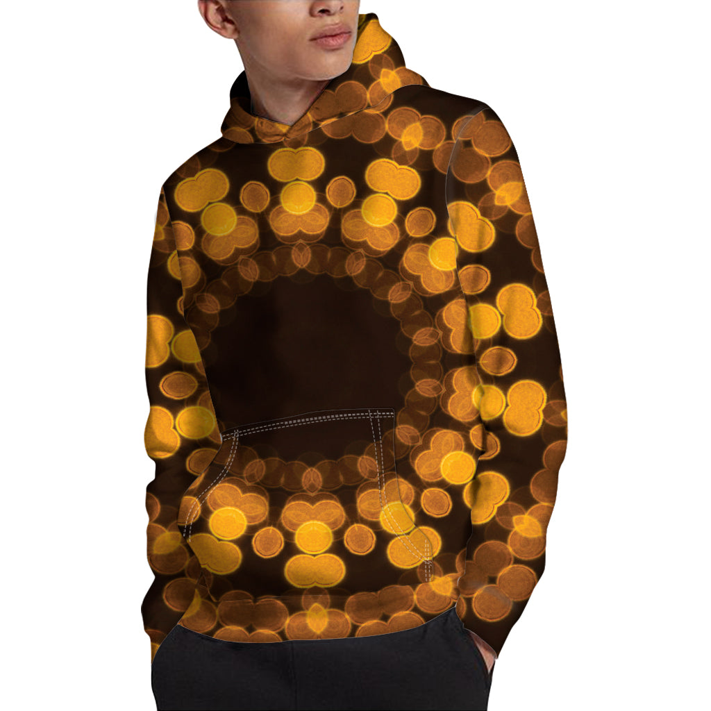 Yellow Spot Kaleidoscope Print Pullover Hoodie