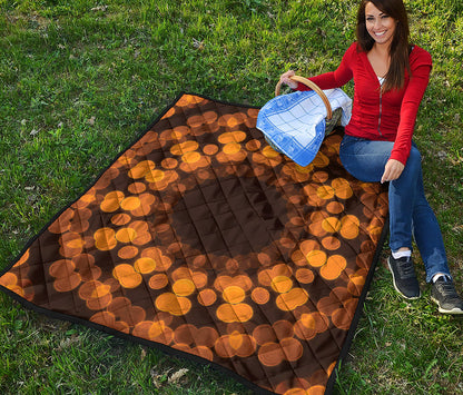 Yellow Spot Kaleidoscope Print Quilt
