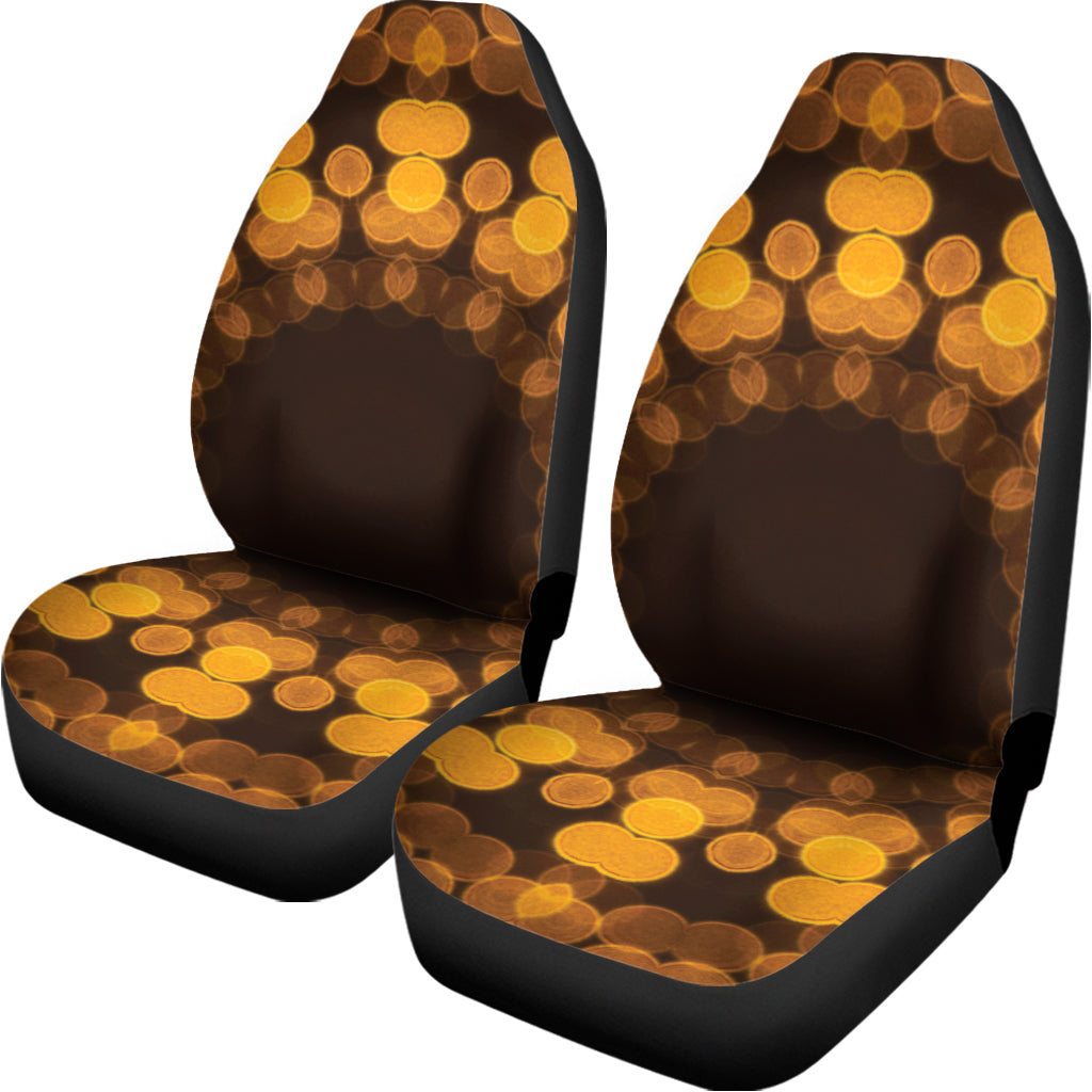 Yellow Spot Kaleidoscope Print Universal Fit Car Seat Covers