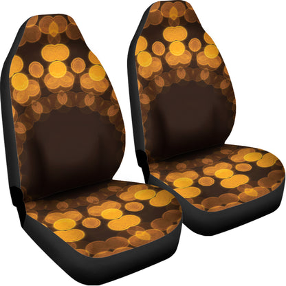 Yellow Spot Kaleidoscope Print Universal Fit Car Seat Covers