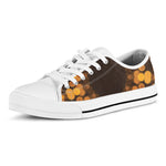 Yellow Spot Kaleidoscope Print White Low Top Shoes