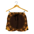 Yellow Spot Kaleidoscope Print Women's Shorts