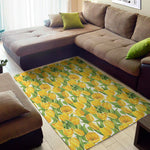 Yellow Spring Tulip Pattern Print Area Rug