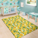 Yellow Spring Tulip Pattern Print Area Rug