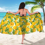 Yellow Spring Tulip Pattern Print Beach Sarong Wrap