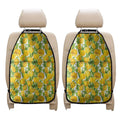 Yellow Spring Tulip Pattern Print Car Seat Organizers