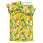 Yellow Spring Tulip Pattern Print Duvet Cover Bedding Set