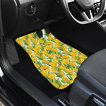 Yellow Spring Tulip Pattern Print Front Car Floor Mats