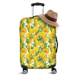 Yellow Spring Tulip Pattern Print Luggage Cover