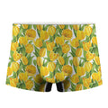 Yellow Spring Tulip Pattern Print Men's Boxer Briefs