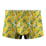 Yellow Spring Tulip Pattern Print Men's Boxer Briefs