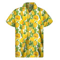 Yellow Spring Tulip Pattern Print Men's Short Sleeve Shirt
