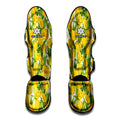 Yellow Spring Tulip Pattern Print Muay Thai Shin Guards