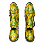 Yellow Spring Tulip Pattern Print Muay Thai Shin Guard