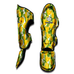 Yellow Spring Tulip Pattern Print Muay Thai Shin Guard