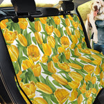 Yellow Spring Tulip Pattern Print Pet Car Back Seat Cover
