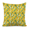 Yellow Spring Tulip Pattern Print Pillow Cover