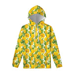 Yellow Spring Tulip Pattern Print Pullover Hoodie