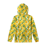 Yellow Spring Tulip Pattern Print Pullover Hoodie