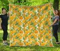Yellow Spring Tulip Pattern Print Quilt