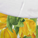 Yellow Spring Tulip Pattern Print Sofa Cover