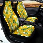 Yellow Spring Tulip Pattern Print Universal Fit Car Seat Covers